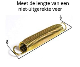 Meet de lengte van een niet uitgerekte veer